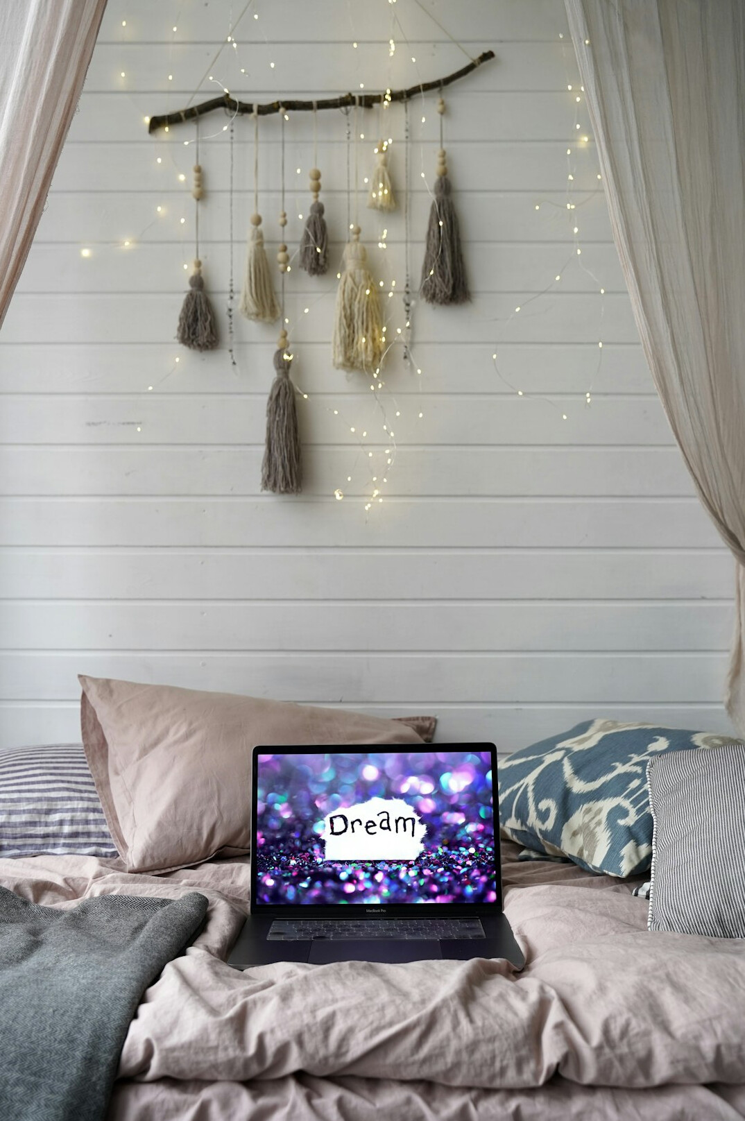 Laptop screen displaying a website banner layout